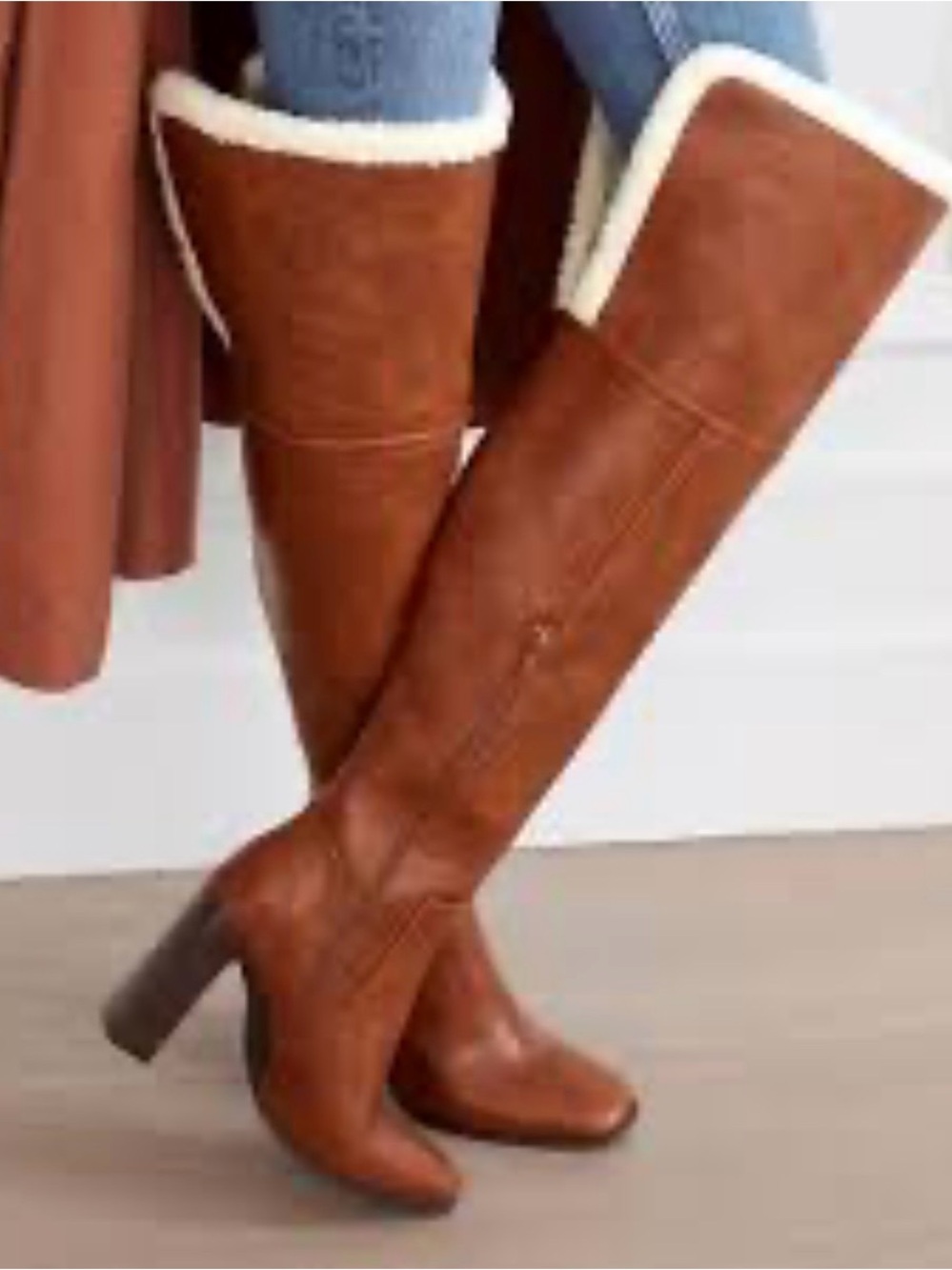 Just Fab Marlowe Tall Brown Boots Sz 8